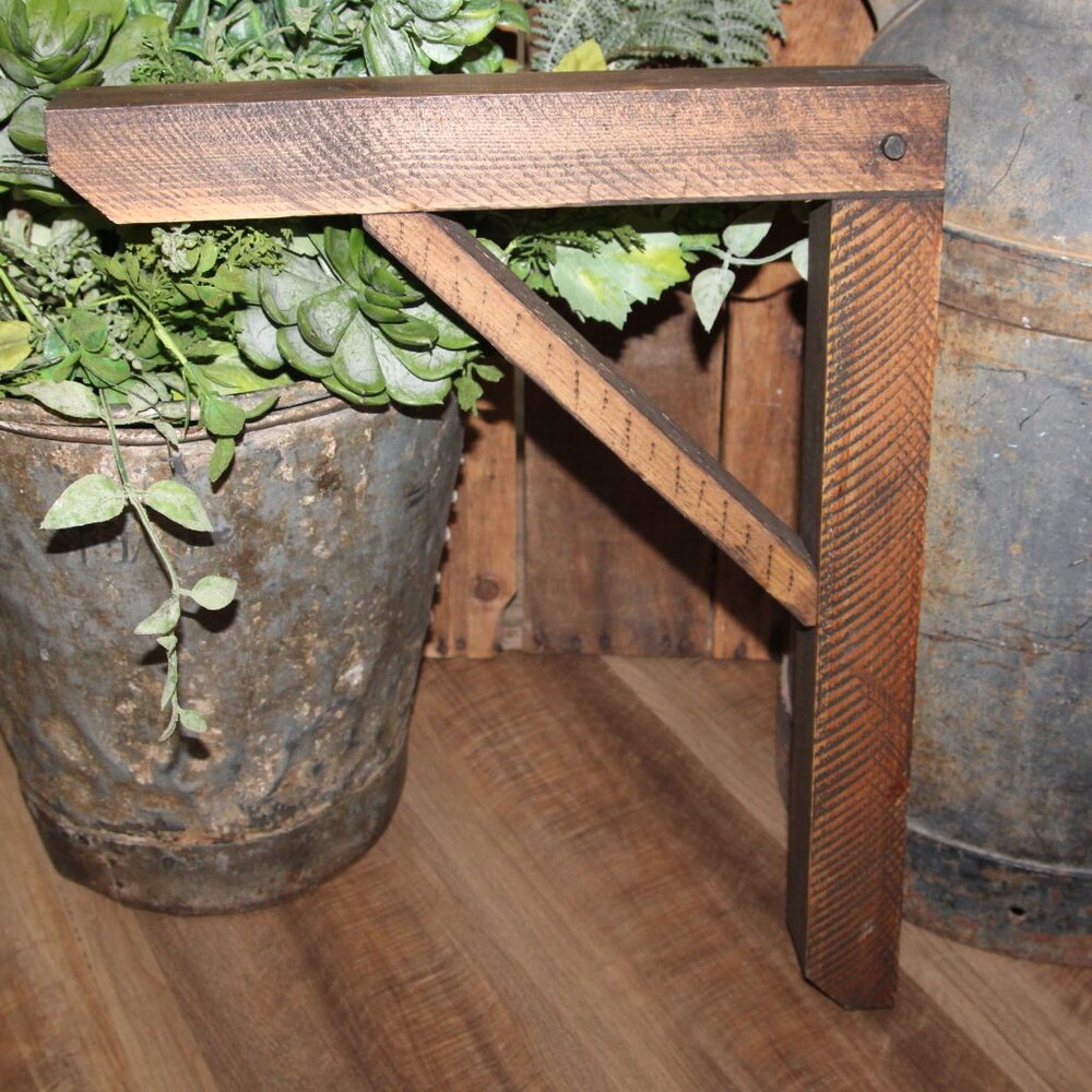 Large Rustic 19" Reclaimed Wood Farmhouse Corbel Architectural Bracket